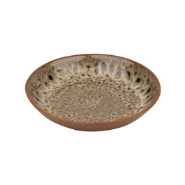 Avet Plato Hondo de Cerámica 20 cm, Colección Amoeba, 6 Unidades, Esmaltado Reactivo y Acabado Brillante